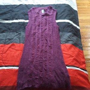 Forever21 Fuschia Distressed Sweater Dress/Tunic